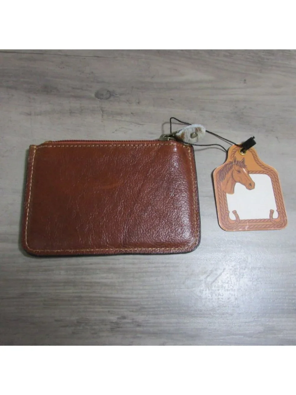 Cowhide & Leather Calf Coin Pouch Purse Wallet